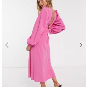 ASOS Pink Midi Dress- Size 6 NWT